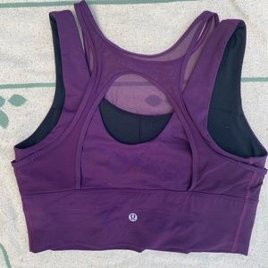 lululemon double tap purple bra